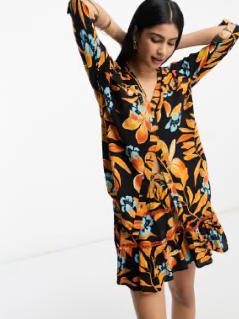 River Island Tropical Floral Beachy Skirt Set